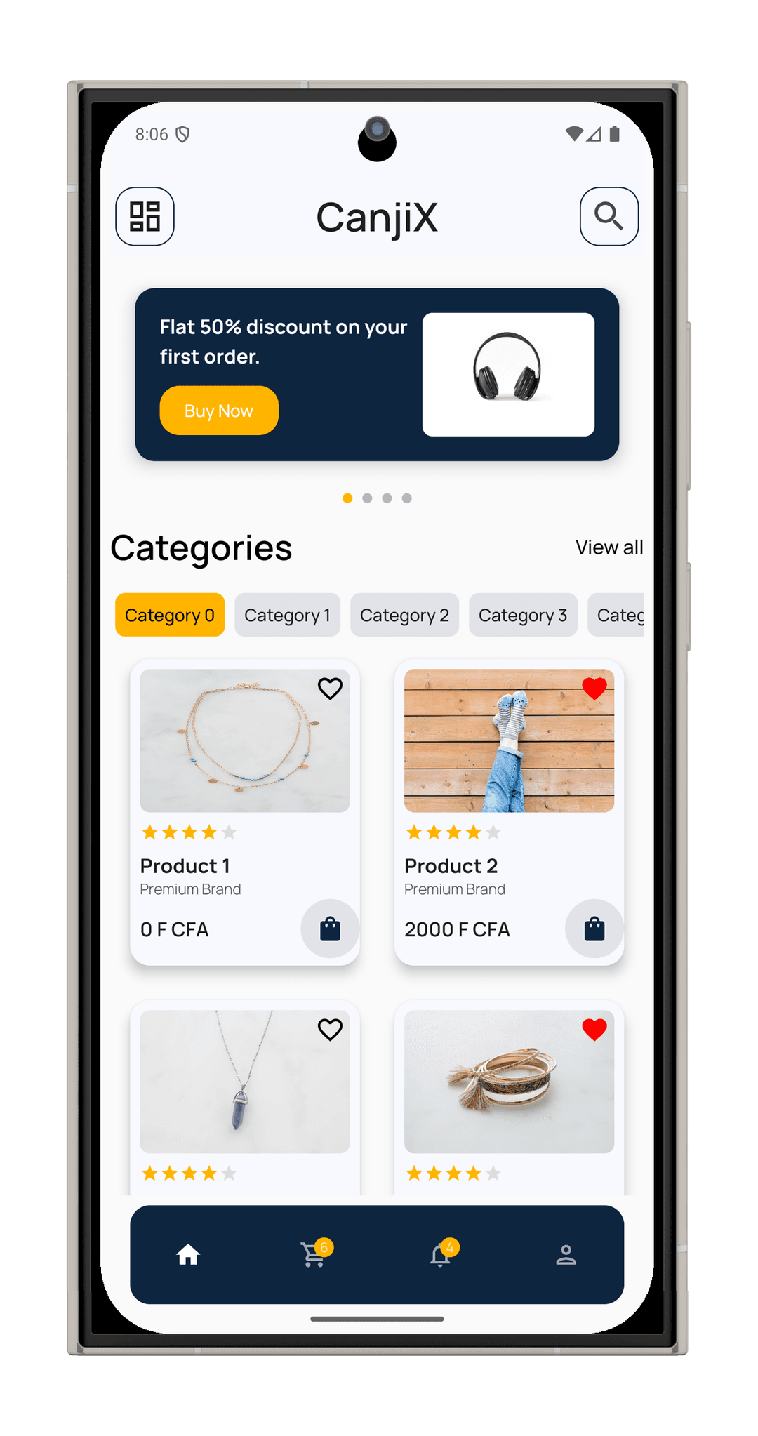 Interface de l'application CanjiX